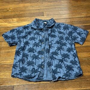 Gymboree Kids Blue Palm Tree Shirt, Large (10/12)